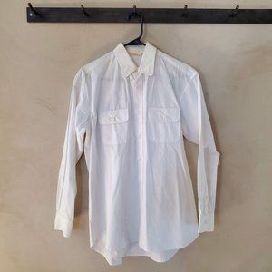 RTH cotton poplin button up shirt size medium